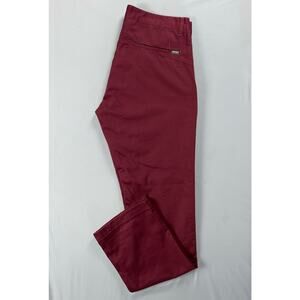 Volcom Vmonty Flat Front Chino Skate Pants. Burgundy, Men's 34X33. EUC!